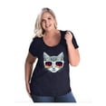 thumbnail image 1 of Women's Plus Size Curvy T-Shirt - Kitty, 1 of 4