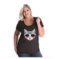 thumbnail image 1 of Women's Plus Size Curvy T-Shirt - Kitty, 1 of 5