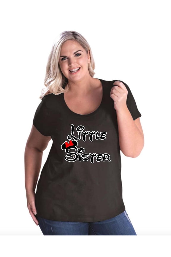 Women's Plus Size Curvy T-Shirt - Little Sister