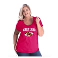 thumbnail image 1 of Women's Plus Size Curvy T-Shirt - Maryland Flag, 1 of 4