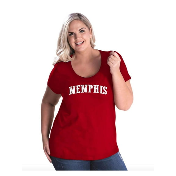 Women's Plus Size Curvy T-Shirt - Memphis
