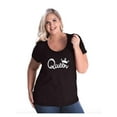 thumbnail image 1 of Women's Plus Size Curvy T-Shirt - Queen Crown, 1 of 5