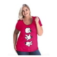 thumbnail image 1 of Women's Plus Size Curvy T-Shirt - Rock Paper Scissors, 1 of 4