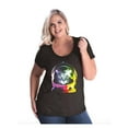 thumbnail image 1 of Women's Plus Size Curvy T-Shirt - Space Cat, 1 of 5