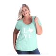 thumbnail image 1 of Women's Plus Size Curvy T-Shirt - Texas Flag, 1 of 4