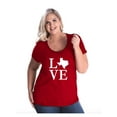 thumbnail image 1 of Women's Plus Size Curvy T-Shirt - Texas Flag, 1 of 5