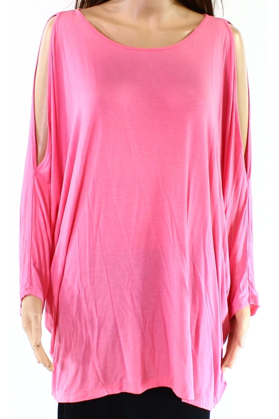 Women's Plus Size Cutout Shoulder Knit Jersey Top-PR-1X