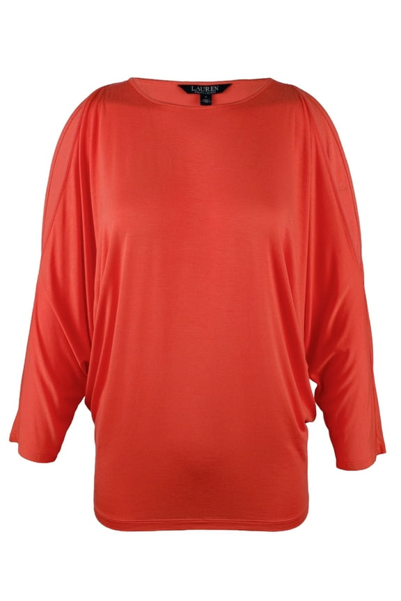 Women's Plus Size Cutout Shoulder Knit Jersey Top-SO-2X