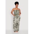thumbnail image 1 of Women's Plus Size Daisy Acid Wash Denim Strapless Jumpsuit, 1 of 4
