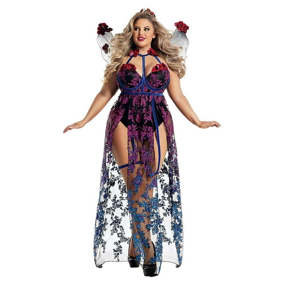 Women's Plus Size Dark Fairy Queen Costume