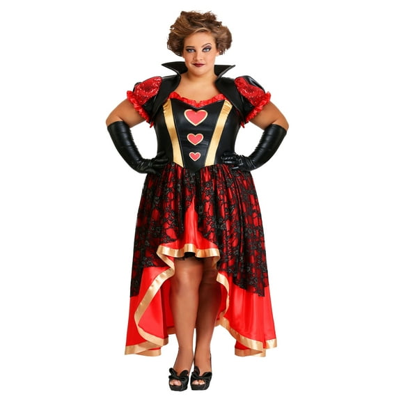 Women's Plus Size Dark Queen of Hearts Costume