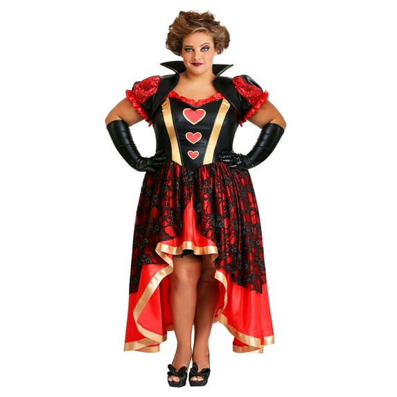 Women's Plus Size Dark Queen of Hearts Costume