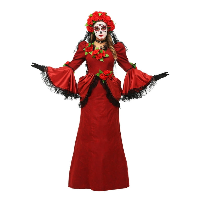 Women s Plus Size Day of the Dead Costume