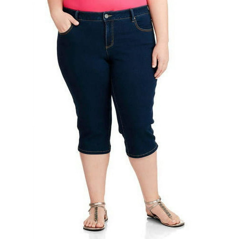 Walmart plus size denim capris shop