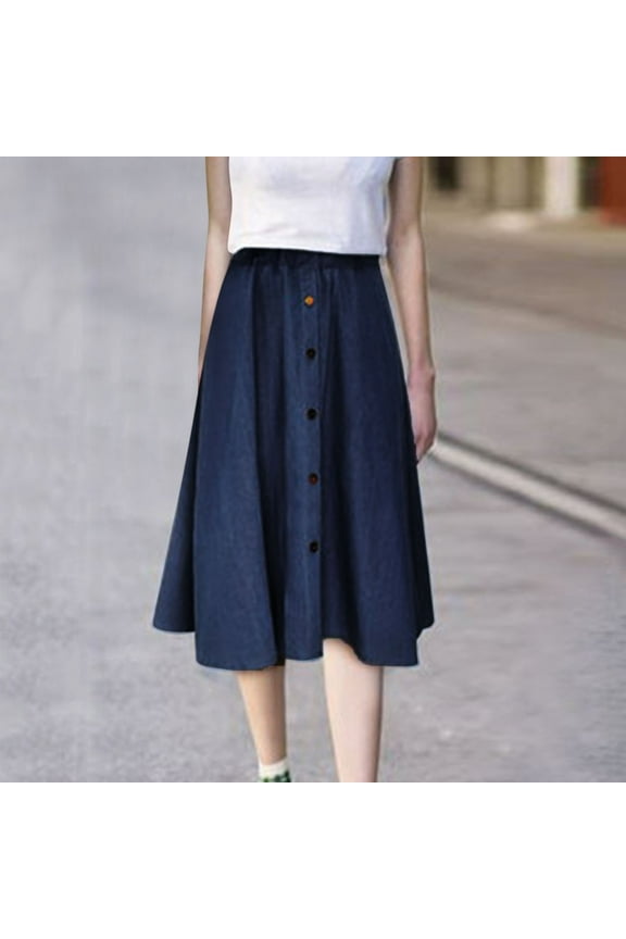 Women's Plus Size Denim Skirt Casual High Waisted A Line Midi With Elastic Waist For School Bathing Suit Wrap Skirt Short Skirts Rave Skirt Skirts for Women Trendy Crib Skirt Boy Womens Novelty Skirts