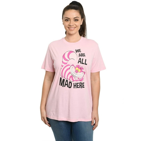 Women's Plus Size Disney Cheshire Cat Alice in Wonderland T-Shirt (Size 4X Only)