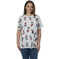 thumbnail image 1 of Women's Plus Size Disney Mickey Mouse T-Shirt All-Over Print Blue Cotton Poly, 1 of 8