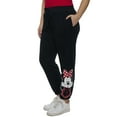 thumbnail image 1 of Women's Plus Size Disney Minnie Mouse Jogger Pants Pockets Fleece Black, 1 of 7