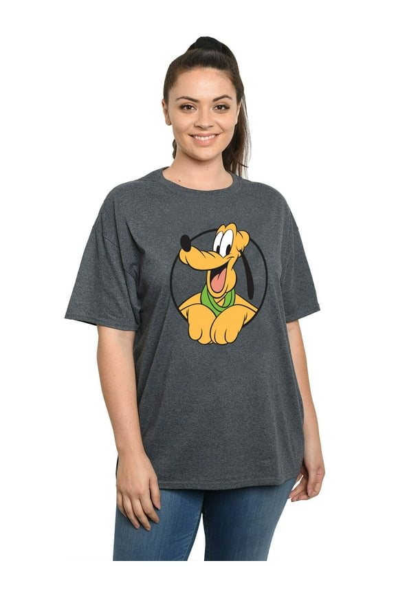 Women's Plus Size Disney Pluto Short Sleeve T-Shirt Charcoal Gray (Size 3X Only)
