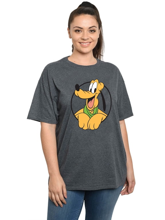 Women's Plus Size Disney Pluto Short Sleeve T-Shirt Charcoal Gray (Size 3X)