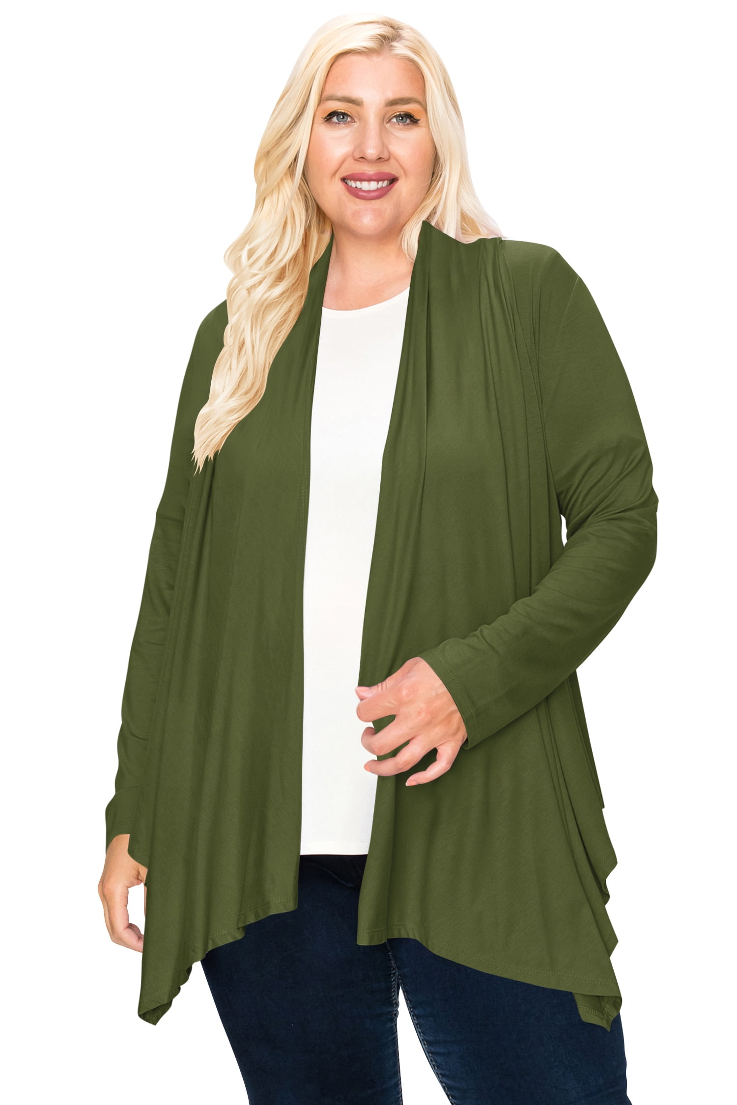 MOA COLLECTION Women s Plus Size Comfortable Chic Plus Size Cardigan