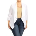 thumbnail image 1 of Women's Plus Size Draped Neck Open Front Cardigan Jacket, 1 of 4