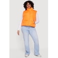 thumbnail image 1 of Women's Plus Size Drawstring Hem Zip Front Puffer Vest, 1 of 4