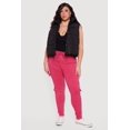 thumbnail image 1 of Women's Plus Size Drawstring Hem Zip Front Puffer Vest, 1 of 4