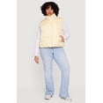 thumbnail image 1 of Women's Plus Size Drawstring Hem Zip Front Puffer Vest, 1 of 4