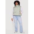 thumbnail image 1 of Women's Plus Size Drawstring Hem Zip Front Puffer Vest, 1 of 4