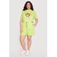 thumbnail image 1 of Women's Plus Size Drawstring High Waisted French Terry Shorts, 1 of 4