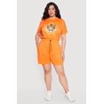 thumbnail image 1 of Women's Plus Size Drawstring High Waisted French Terry Shorts, 1 of 4
