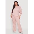 thumbnail image 1 of Women's Plus Size Drawstring Waist Pull On Flare Pants, 1 of 4