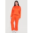 thumbnail image 1 of Women's Plus Size Drawstring Waist Pull On Flare Pants, 1 of 4