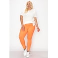 thumbnail image 1 of Women's Plus Size Elastic High Waist Solid Stretch Fitted Leggings, 1 of 4