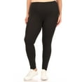 thumbnail image 1 of Women's Plus Size Elastic High Waist Solid Stretch Fitted Leggings, 1 of 4