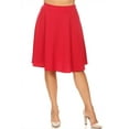 thumbnail image 1 of Women's Plus Size Elastic Stretchy High Waist Casual Basic A-Line Midi Skirt, 1 of 3