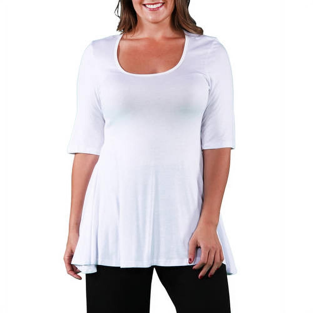 Women's Plus Size Elbow Sleeve Tunic