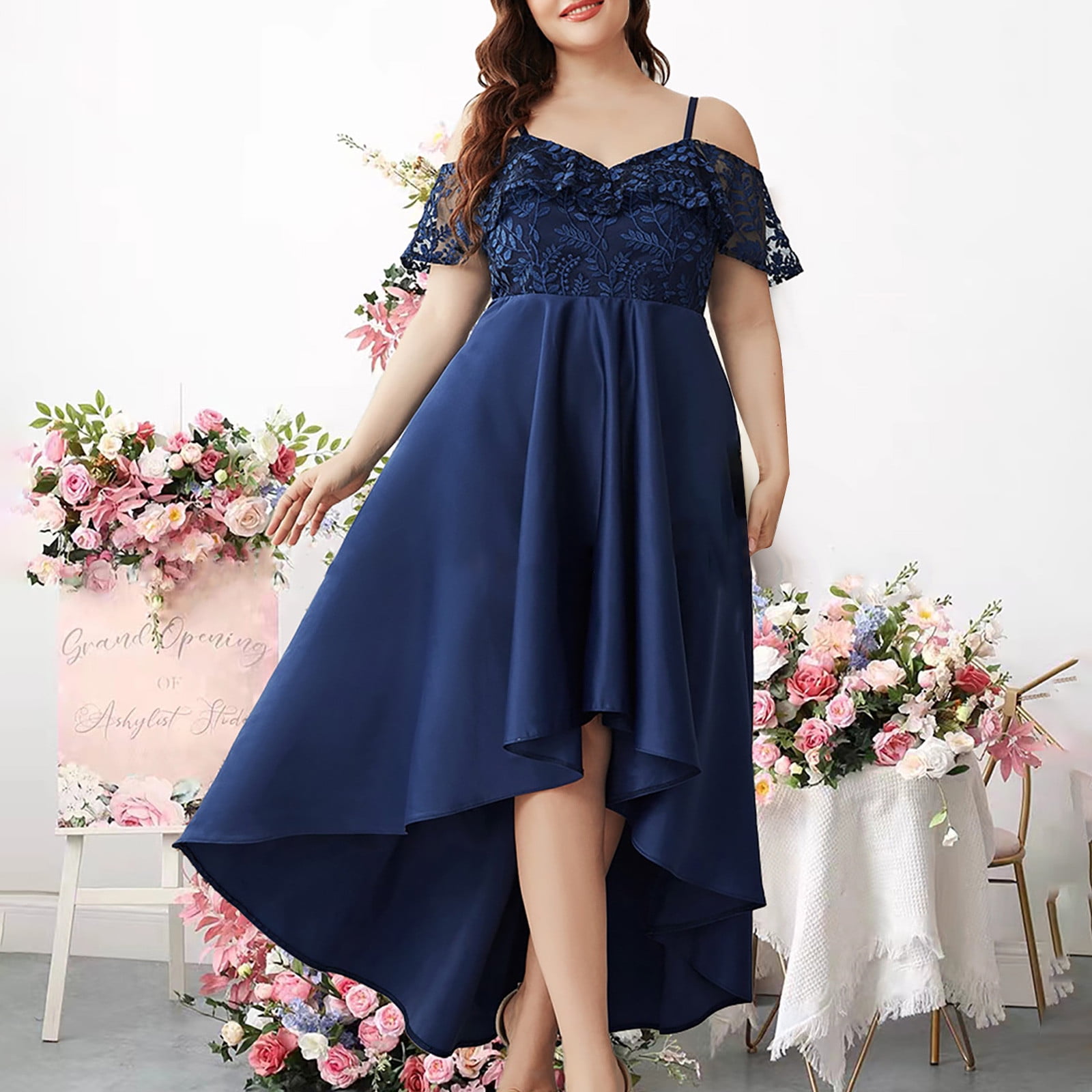 green emerald velvet dress Plus Size V Neck Ruffle Midi Dress-Pink main image 0