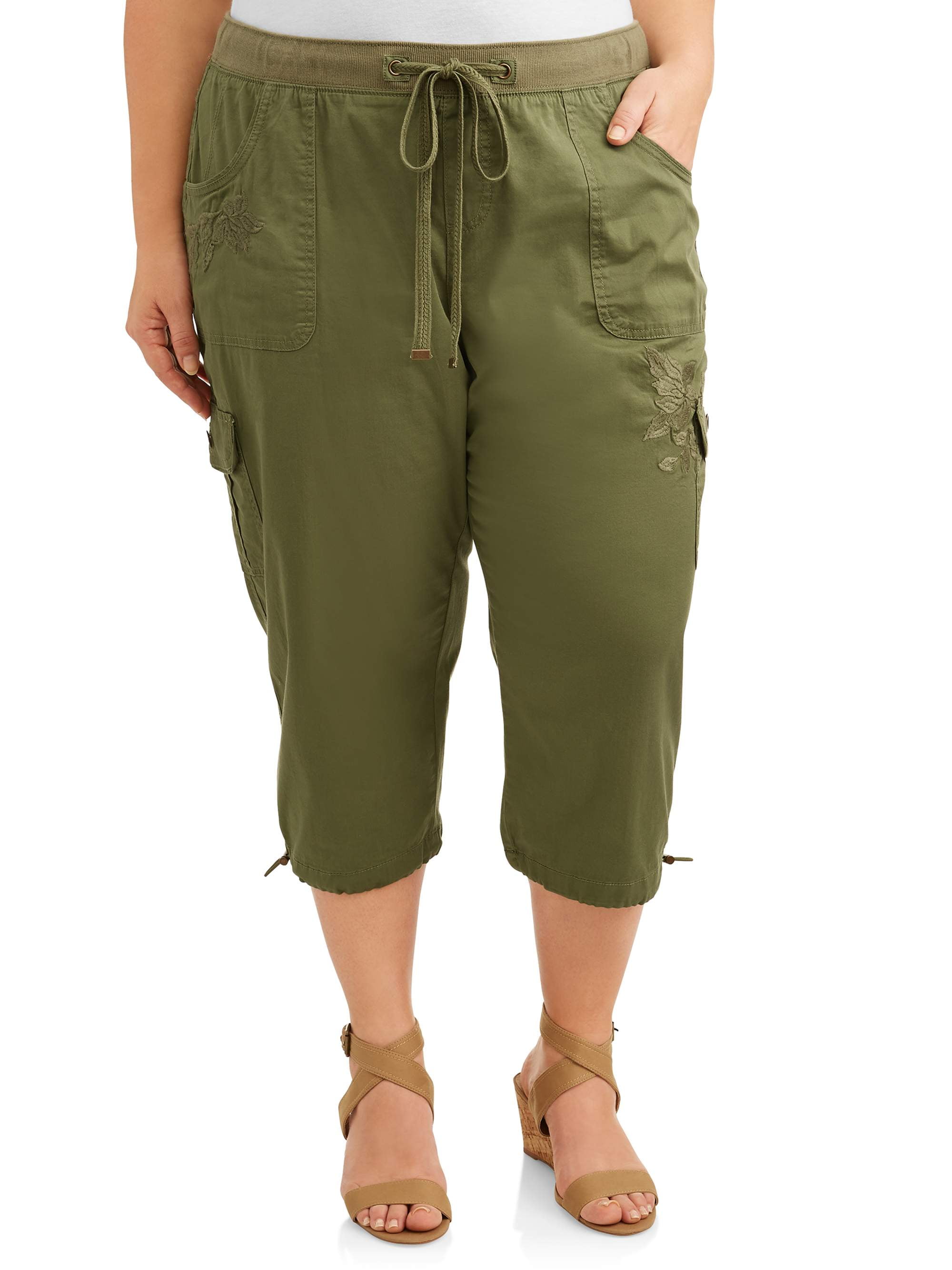 Terra Sky Cargo Capri - Walmart.com  Womens cargo capris, Plus size women,  Capri