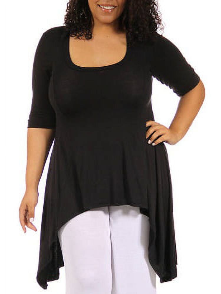 Women's Plus Size Extra Long Tunic Top
