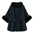 thumbnail image 1 of Women's Plus Size Fashion Cape Shawl, Loose Temperament Jacket, Dark Gray, 1 of 3