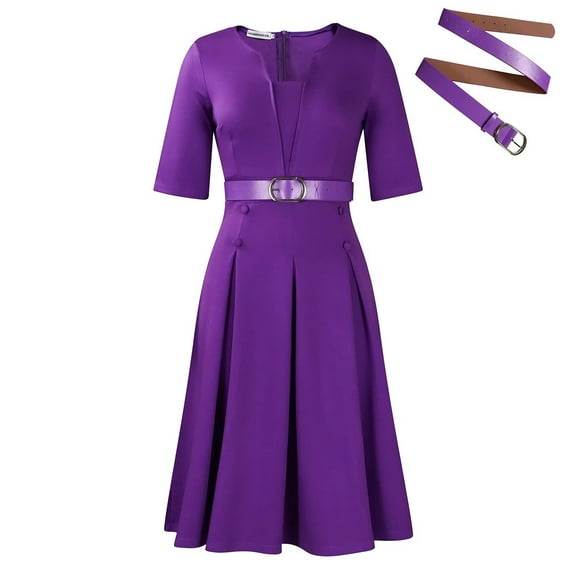 Women's Plus Size Fashion Elegant Temperament Fashion Casual Half Sleeve Dress