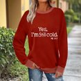 thumbnail image 1 of Women's Plus Size Fashionable Graphic Sweatshirts with Crewneck Long Sleeve Printed Loose Fit, 1 of 6
