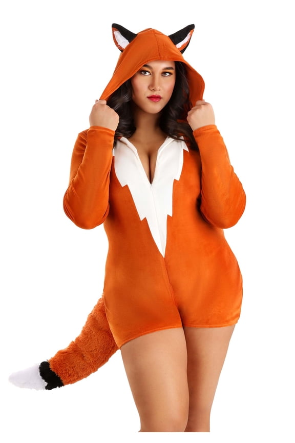 Women's Plus Size Fierce Fox Costume Romper