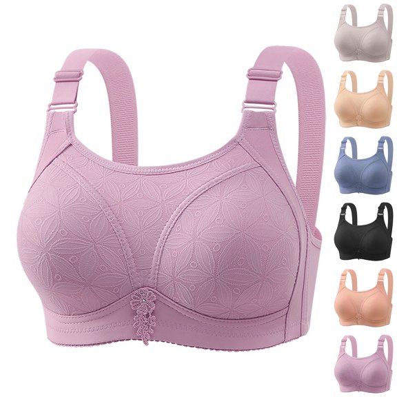 Women's Plus Size Fixed Cup Wireless Bra Seamless, Soft Comfort Sleep Lingerie, Non-Shifting Padding Underwear, Everyday Support No Underwire
