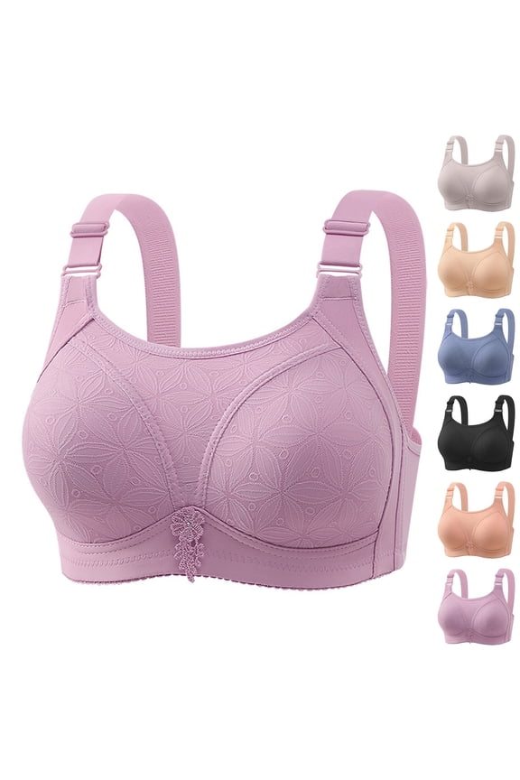 Women's Plus Size Fixed Cup Wireless Bra Seamless, Soft Comfort Sleep Lingerie, Non-Shifting Padding Underwear, Everyday Support No Underwire