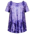 thumbnail image 1 of Women's Plus Size Flare Top - Casual Short Sleeve Loose Fit T-Shirt, Swing Style, 1 of 6
