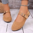 thumbnail image 1 of Women's Plus Size Flats, Comfortable Slip on Loafers for Women, Soft Sole Round Toe Ballet Flats Casual Walking Shoes, 1 of 8