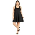 thumbnail image 1 of Women’s Plus Size Floral Fit and Flare Knee Length Tank Dress, 1 of 3